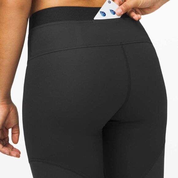 Lululemon Power Position High-Rise Tight 25" Black / Matte Black Foil - Picture 5 of 8